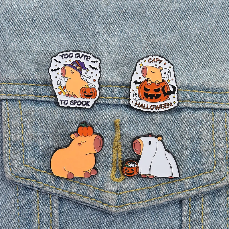 Cute Halloween Capybara Enamel Pins Set 4Pcs Pumpkin Ghost Witch Capybara Brooches Animal Lapel Badges Backpack Jewelry Gift
Cute Halloween Capybara Enamel Pins Set 4Pcs Pumpkin Ghost Witch Capybara Brooches Animal Lapel Badges Backpack Jewelry Gift