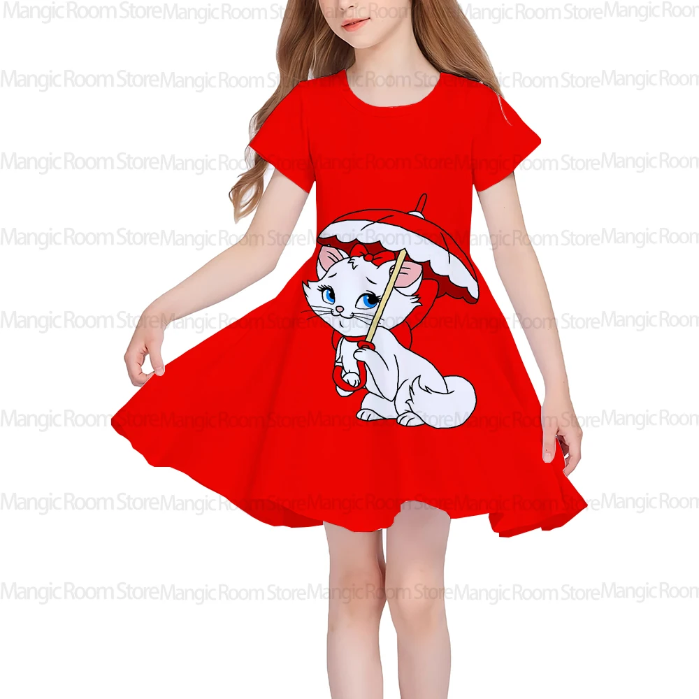Summer Girls Short Sleeve Disney Marie Cat Dress Cute Stitch 3D Print Children's Skirt Fashion Trend Performance Clothes Breatha
Summer Girls Short Sleeve Disney Marie Cat Dress Cute Stitch 3D Print Children's Skirt Fashion Trend Performance Clothes Breatha