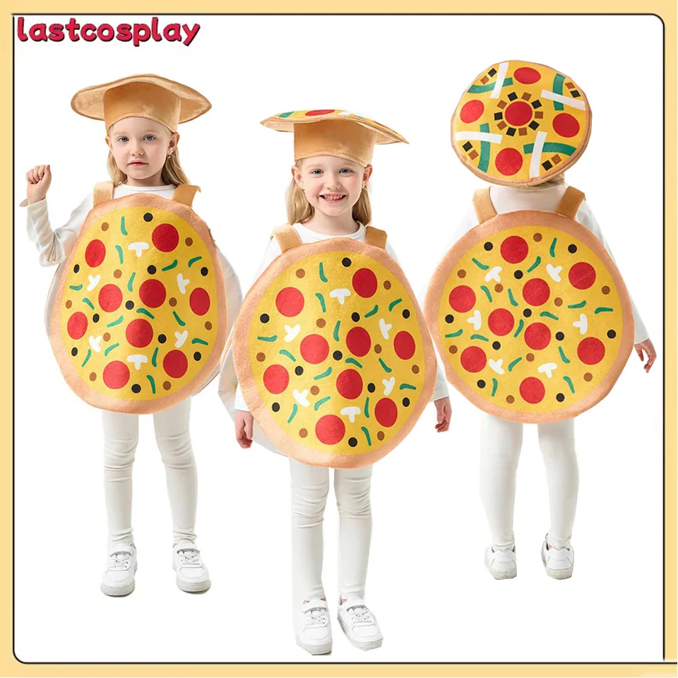 Kids Funny Food Cosplay Pizza Costume Girls Boys Stage Performance Clothing Outfits Halloween Carnival Party Disguise Suit
Kids Funny Food Cosplay Pizza Costume Girls Boys Stage Performance Clothing Outfits Halloween Carnival Party Disguise Suit