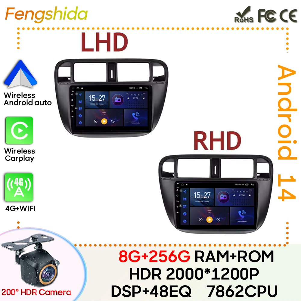 Автомобильный радиоприемник Carplay для Honda Civic 1996-2001, навигация GPS, Android, автомобильная задняя камера без 2din, DVD, сенсорный экран, телефон с wi-fi
Автомобильный радиоприемник Carplay для Honda Civic 1996-2001, навигация GPS, Android, автомобильная задняя камера без 2din, DVD, сенсорный экран, телефон с wi-fi