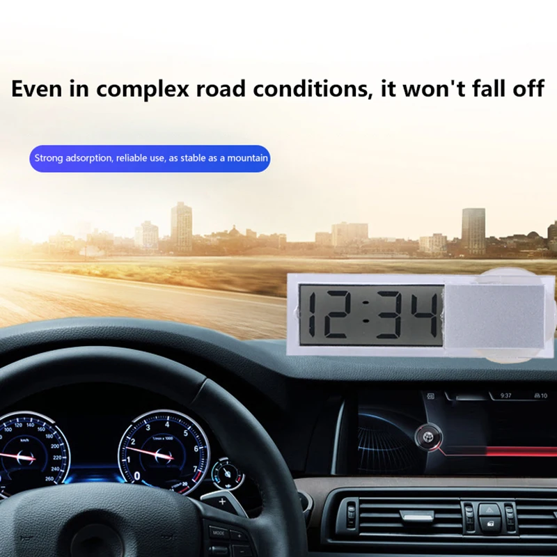 Transparent LCD Mini Digital Car Clock; Universal High-Quality Electronic Clock with Sucker; Car interior Enhancement.
Transparent LCD Mini Digital Car Clock; Universal High-Quality Electronic Clock with Sucker; Car interior Enhancement.