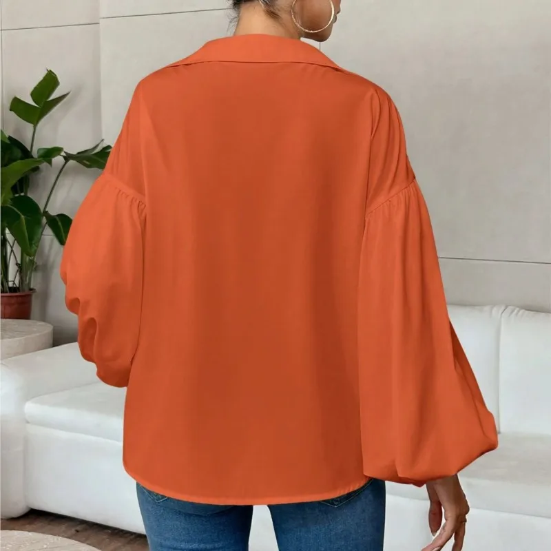Модная офисная рубашка для женщин, повседневная однотонная рубашка с V-образным вырезом и пышными рукавами, свободные рубашки-пуловеры, топы, женская праздничная одежда в стиле High Street
Модная офисная рубашка для женщин, повседневная однотонная рубашка с V-образным вырезом и пышными рукавами, свободные рубашки-пуловеры, топы, женская праздничная одежда в стиле High Street