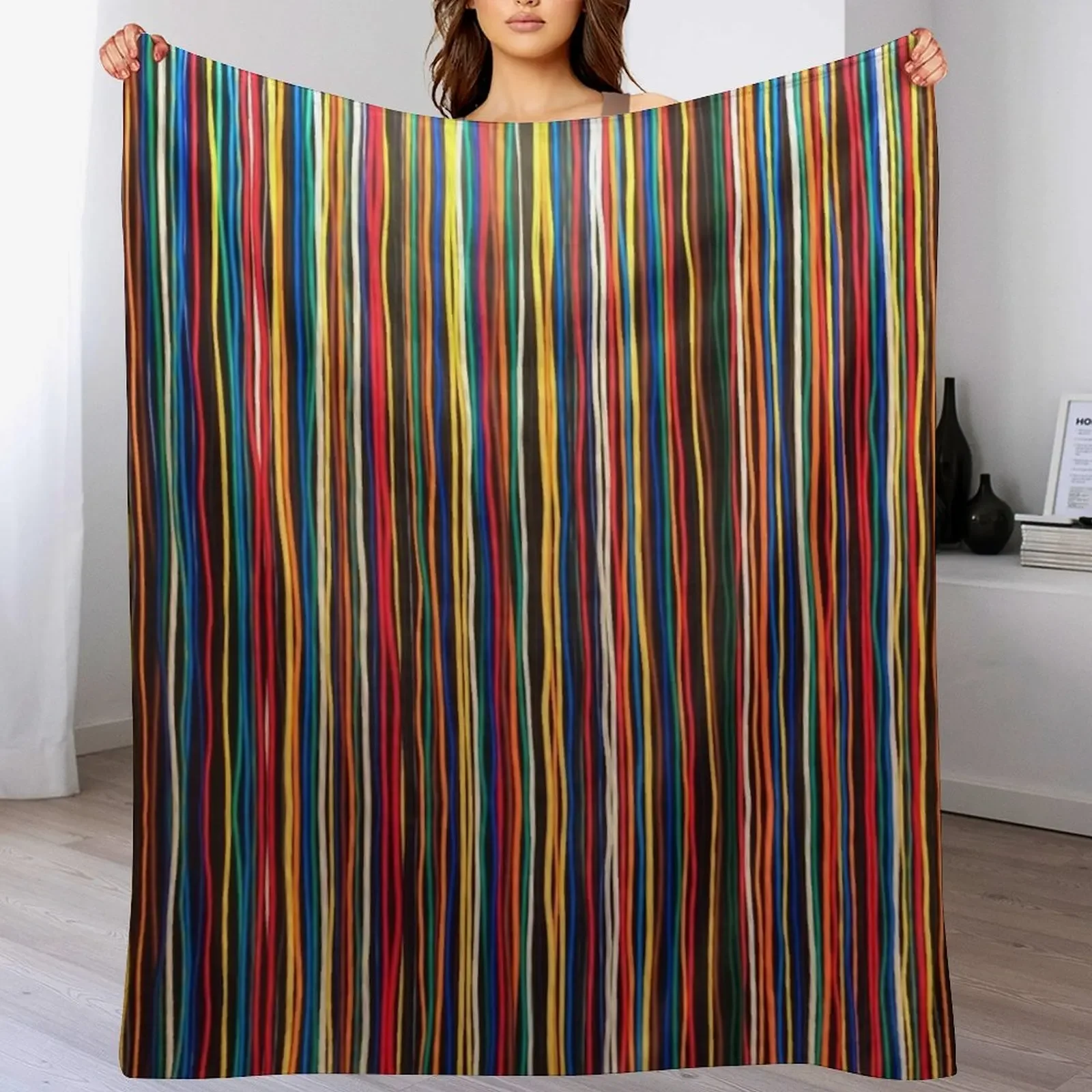 Multicoloured abstract Stripes - Fine Lines Throw Blanket Warm Flannel Blanket for Couch Chair Bedroom
Multicoloured abstract Stripes - Fine Lines Throw Blanket Warm Flannel Blanket for Couch Chair Bedroom