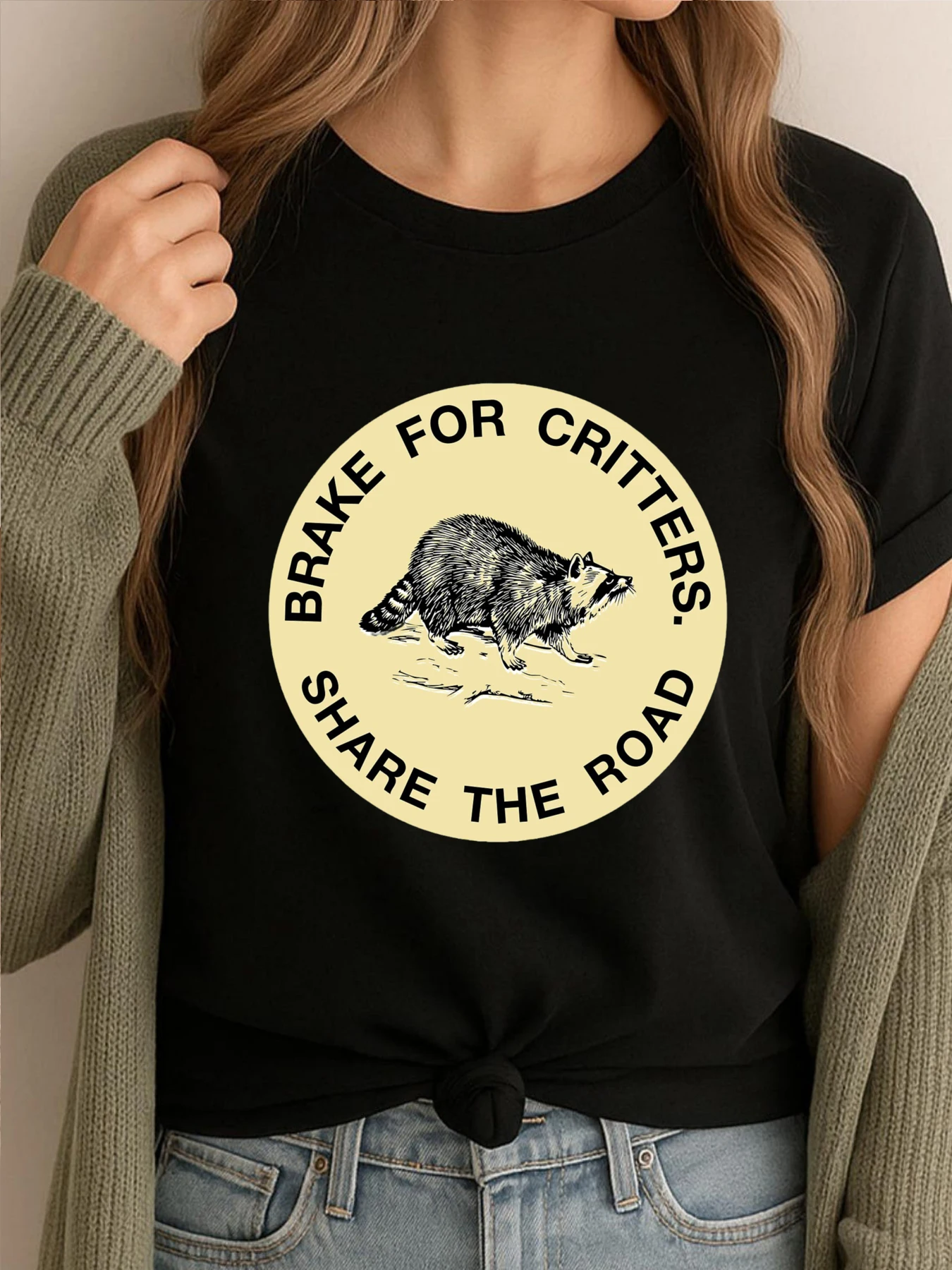 I Brake For Critters Round Wholesale Tshirts 100 Pcs Oversized T Shirt Women Streetwear Graphic Tees Punk Style
I Brake For Critters Round Wholesale Tshirts 100 Pcs Oversized T Shirt Women Streetwear Graphic Tees Punk Style