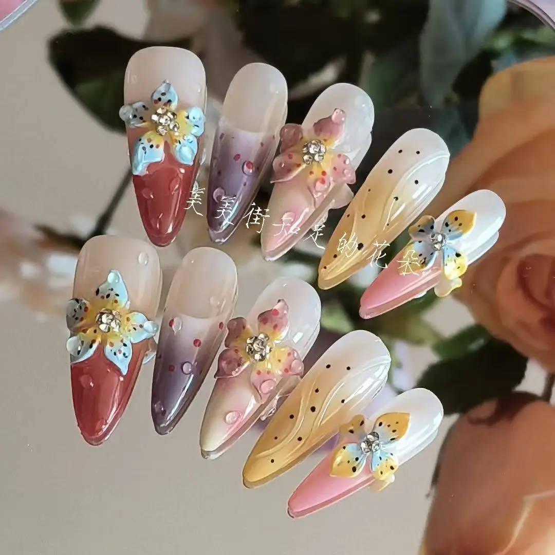3D Advanced Patch Pure Handmade Nail Whitening Wearing Manicure Dopamine Removable Engraved Finished Product Press-on Nails
3D Advanced Patch Pure Handmade Nail Whitening Wearing Manicure Dopamine Removable Engraved Finished Product Press-on Nails