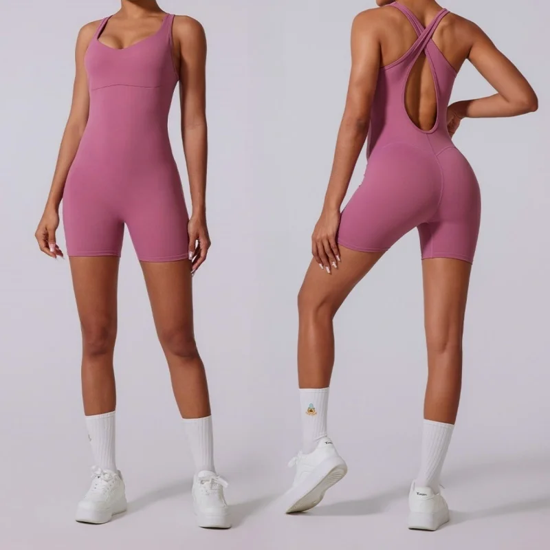 Seamless Yoga Jumpsuits Sports Fitness Hip-lifting Backless Quick Drying Shorts Yoga Bodysuit Workout Gym Sportswear for Women
Seamless Yoga Jumpsuits Sports Fitness Hip-lifting Backless Quick Drying Shorts Yoga Bodysuit Workout Gym Sportswear for Women