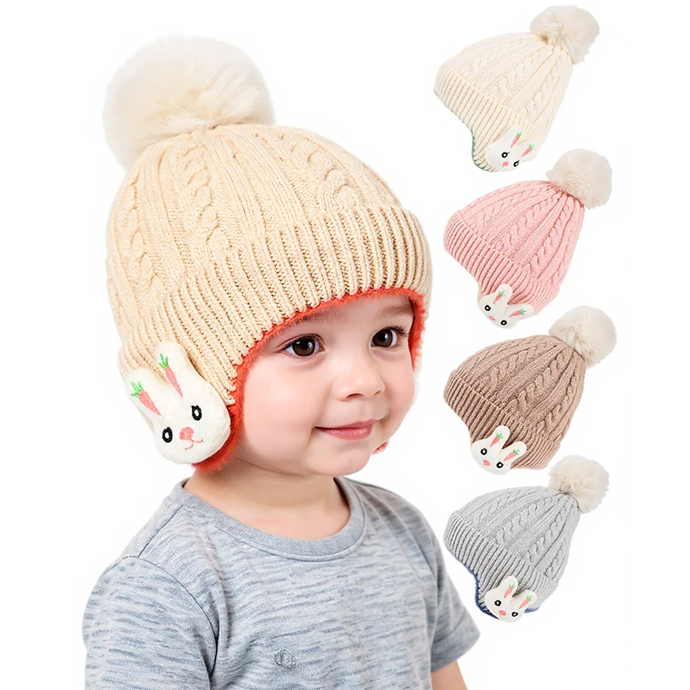 New Autumn Winter Knitted Baby Hat for Girls Toddler Rabbit Pompom Hat with Earmuffs Outdoor Warm Ear Protection Hat for Kids
New Autumn Winter Knitted Baby Hat for Girls Toddler Rabbit Pompom Hat with Earmuffs Outdoor Warm Ear Protection Hat for Kids