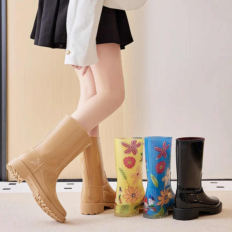 Women's Mid-Calf Rain Boots 2025 New Fashion Waterproof Non-Slip Thick Bottomed Shoes Spring Autumn Seasonal EVA Material
Women's Mid-Calf Rain Boots 2025 New Fashion Waterproof Non-Slip Thick Bottomed Shoes Spring Autumn Seasonal EVA Material