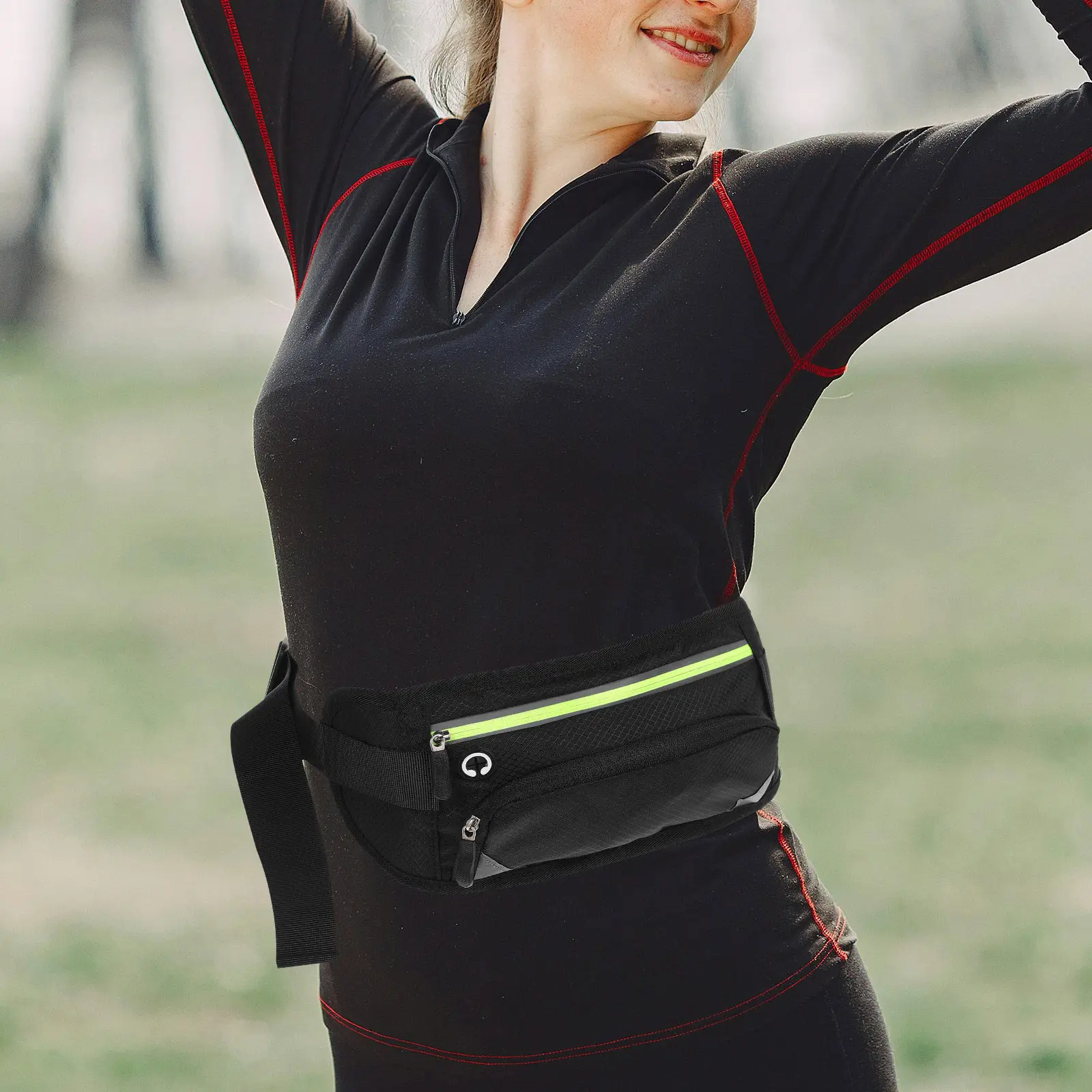 Sports Waist Pack Black Adjustable Waistband Fitness Belt Bag with Zipper for Running Hiking Traveling Phone Pouch
Sports Waist Pack Black Adjustable Waistband Fitness Belt Bag with Zipper for Running Hiking Traveling Phone Pouch