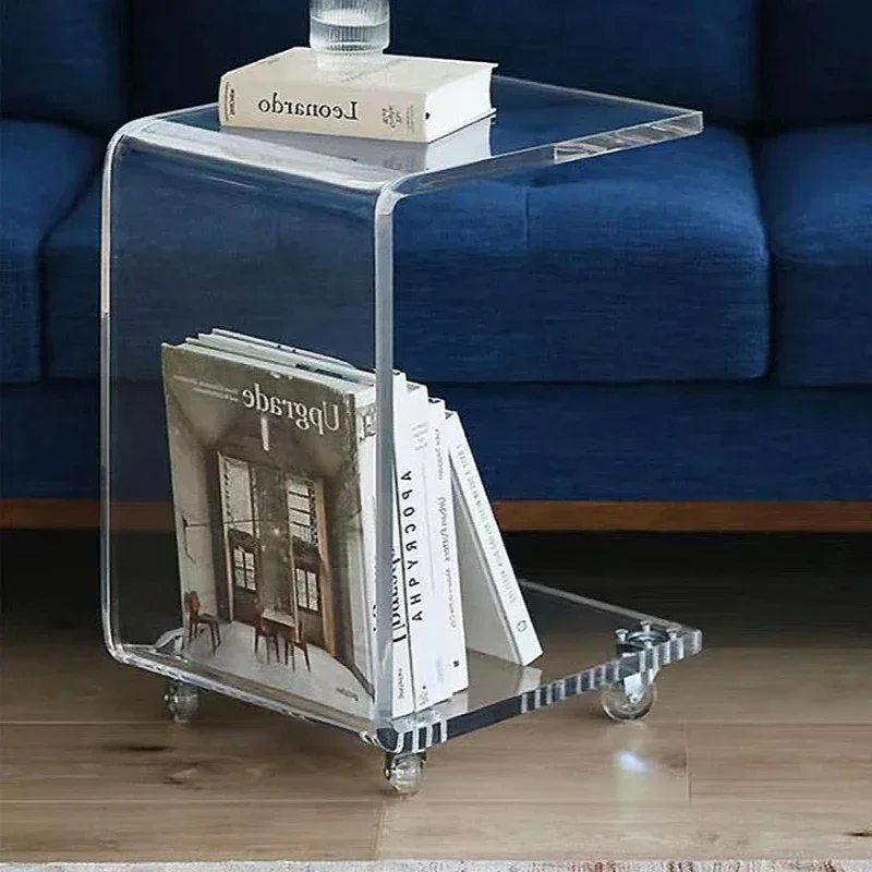 Sofa Bedside Luxury Transparent With Roll Wheel Movable Small L-type Snack Tea Side
Sofa Bedside Luxury Transparent With Roll Wheel Movable Small L-type Snack Tea Side