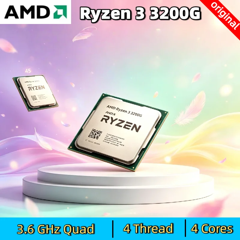 Quad Core 4 Thread AMD Ryzen 3 3200G R3 3200G 3.6GHz 65W AM4 CPU with Radeon Vega 8 Graphics Desktop Processor Pro Max
Quad Core 4 Thread AMD Ryzen 3 3200G R3 3200G 3.6GHz 65W AM4 CPU with Radeon Vega 8 Graphics Desktop Processor Pro Max