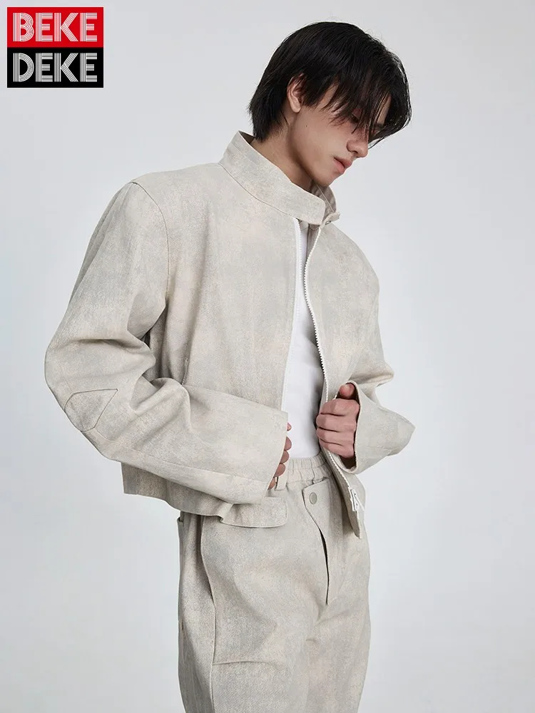 Youthful Style Male Pure Cotton Short Coat Long Sleeve Stand Collar Zipper Outerwear Streetwear Handsome Mens Loose Jackets
Youthful Style Male Pure Cotton Short Coat Long Sleeve Stand Collar Zipper Outerwear Streetwear Handsome Mens Loose Jackets