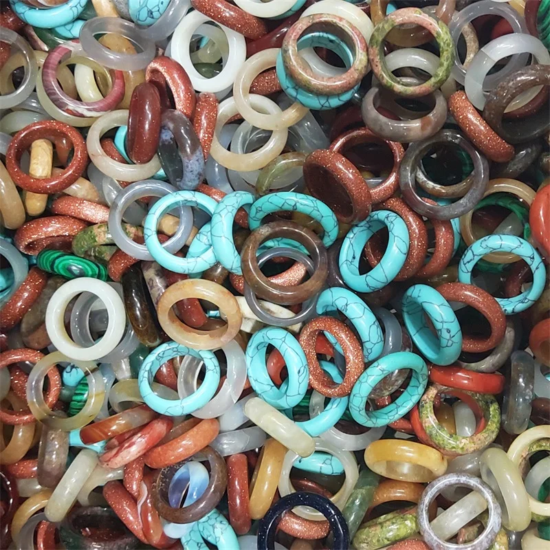 100pc Wide 6mm 8mm Unisex Natural Stone Ring Green Red Agates Circle Ring Tiger Eye Finger Rings Charms Gifts Wholesale
100pc Wide 6mm 8mm Unisex Natural Stone Ring Green Red Agates Circle Ring Tiger Eye Finger Rings Charms Gifts Wholesale