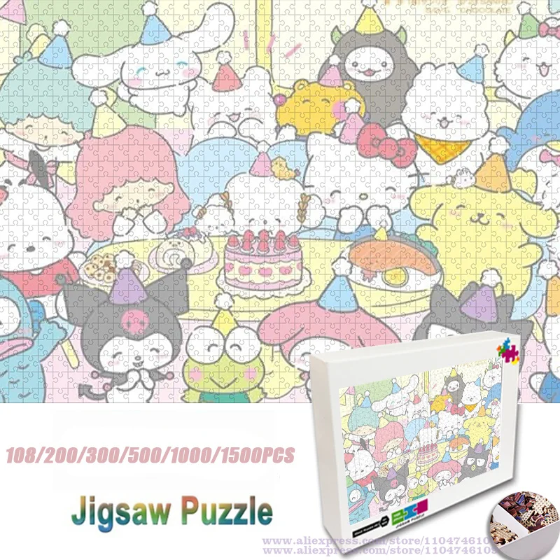 Пазл с персонажами Sanrio, головоломка с героями мультфильмов «Hello Kitty & Melody», 108/200/300/500/1000/1500 шт., интеллектуальные головоломки для детей
Пазл с персонажами Sanrio, головоломка с героями мультфильмов «Hello Kitty & Melody», 108/200/300/500/1000/1500 шт., интеллектуальные головоломки для детей