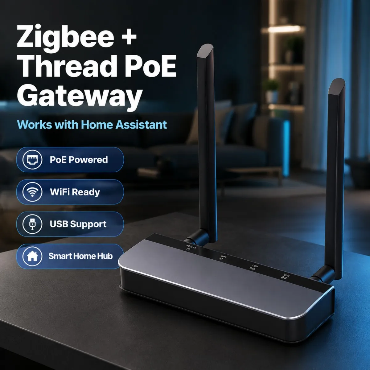 Smart Dongle Gateway Zigbee 3.0/Thread POE High Performance Web-Based Management Ethernet Wi-Fi USB Support Home Automation
Smart Dongle Gateway Zigbee 3.0/Thread POE High Performance Web-Based Management Ethernet Wi-Fi USB Support Home Automation