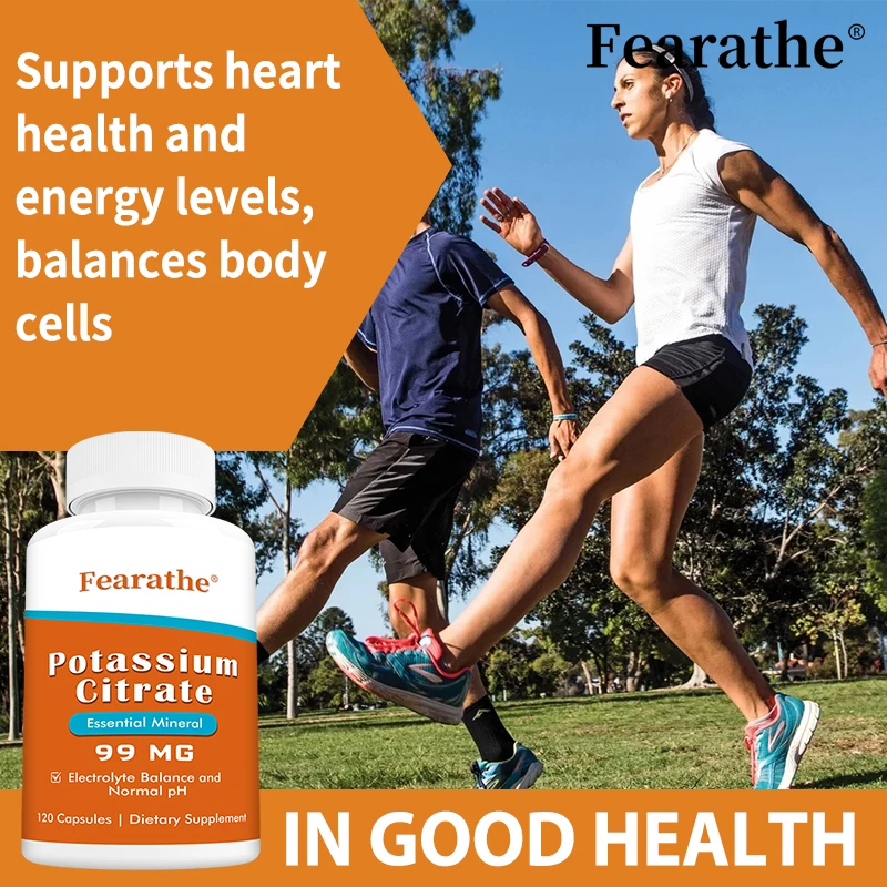 Potassium Citrate - Maintain Electrolyte Balance, Support Muscle, Bone, Blood Vessel and Heart Health - 120 Capsules
Potassium Citrate - Maintain Electrolyte Balance, Support Muscle, Bone, Blood Vessel and Heart Health - 120 Capsules