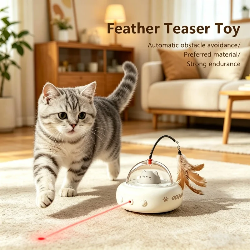 UFO Rotating Feather Cat Toy USB Charging Interactive Indoor Kitten Self Play Teaser
UFO Rotating Feather Cat Toy USB Charging Interactive Indoor Kitten Self Play Teaser