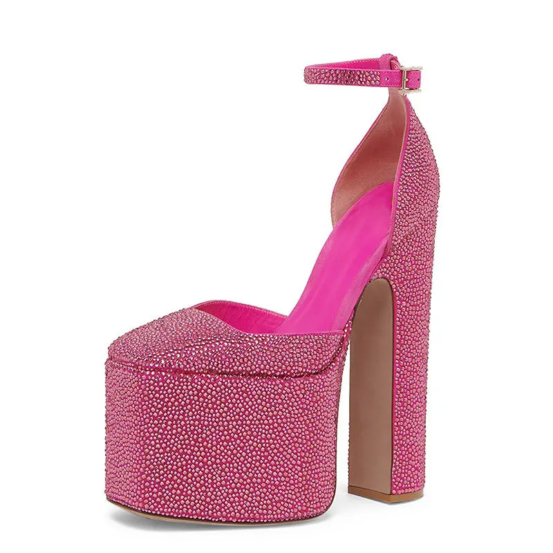 Пикантные стильные летние женские сандалии на платформе с блестящими стразами и квадратным носком, вечерние туфли большого размера на массивном высоком каблуке с пряжкой и ремешком
Пикантные стильные летние женские сандалии на платформе с блестящими стразами и квадратным носком, вечерние туфли большого размера на массивном высоком каблуке с пряжкой и ремешком