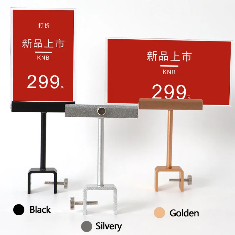 A4-A6 Food Sign Price Bracket Food Signs Advertising Label Rack Supermarket Fruit Aluminum Alloy Prices Tag Clamp Display Stand
A4-A6 Food Sign Price Bracket Food Signs Advertising Label Rack Supermarket Fruit Aluminum Alloy Prices Tag Clamp Display Stand