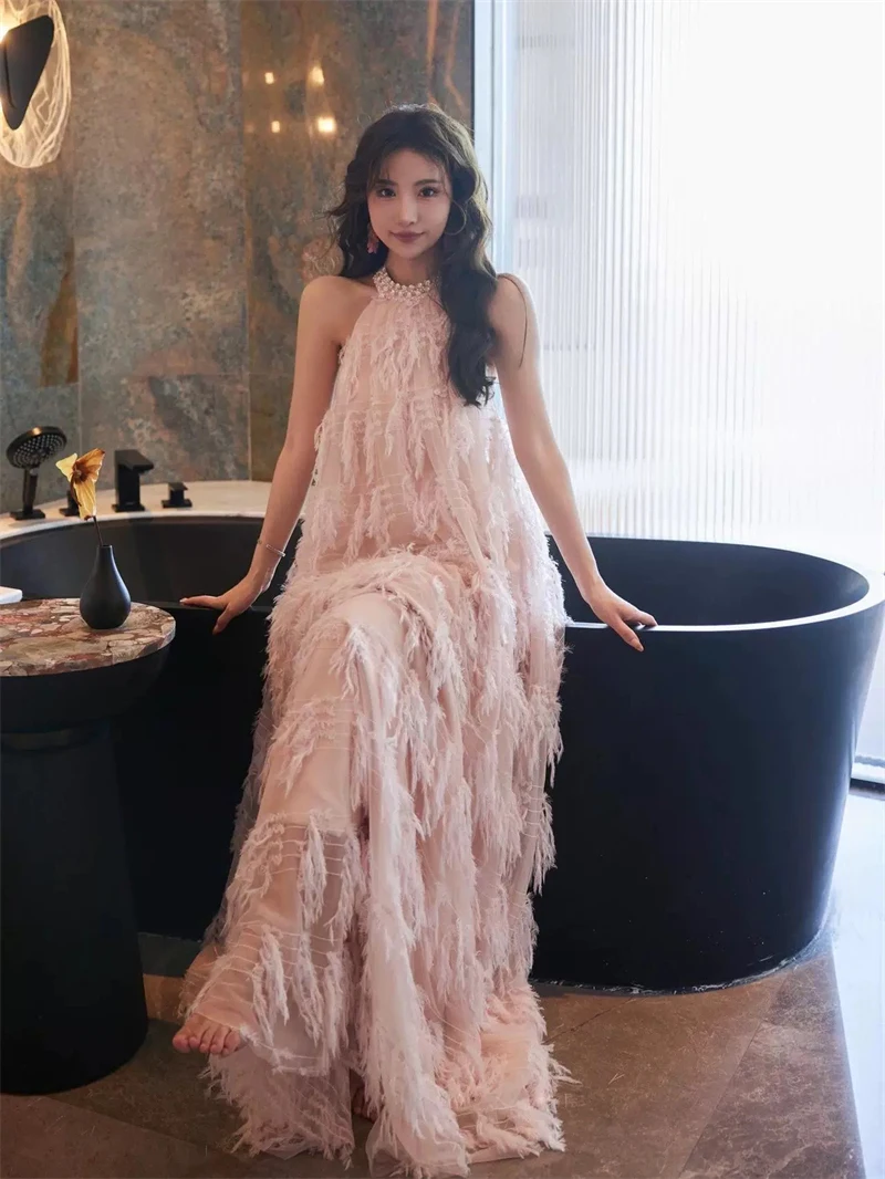 Ele Pink Bal Holiday Dr Sexy Neline High Waist A-Line Skirt Pearl Embellied Long Gown for Women 8-25 Years Old
Ele Pink Bal Holiday Dr Sexy Neline High Waist A-Line Skirt Pearl Embellied Long Gown for Women 8-25 Years Old