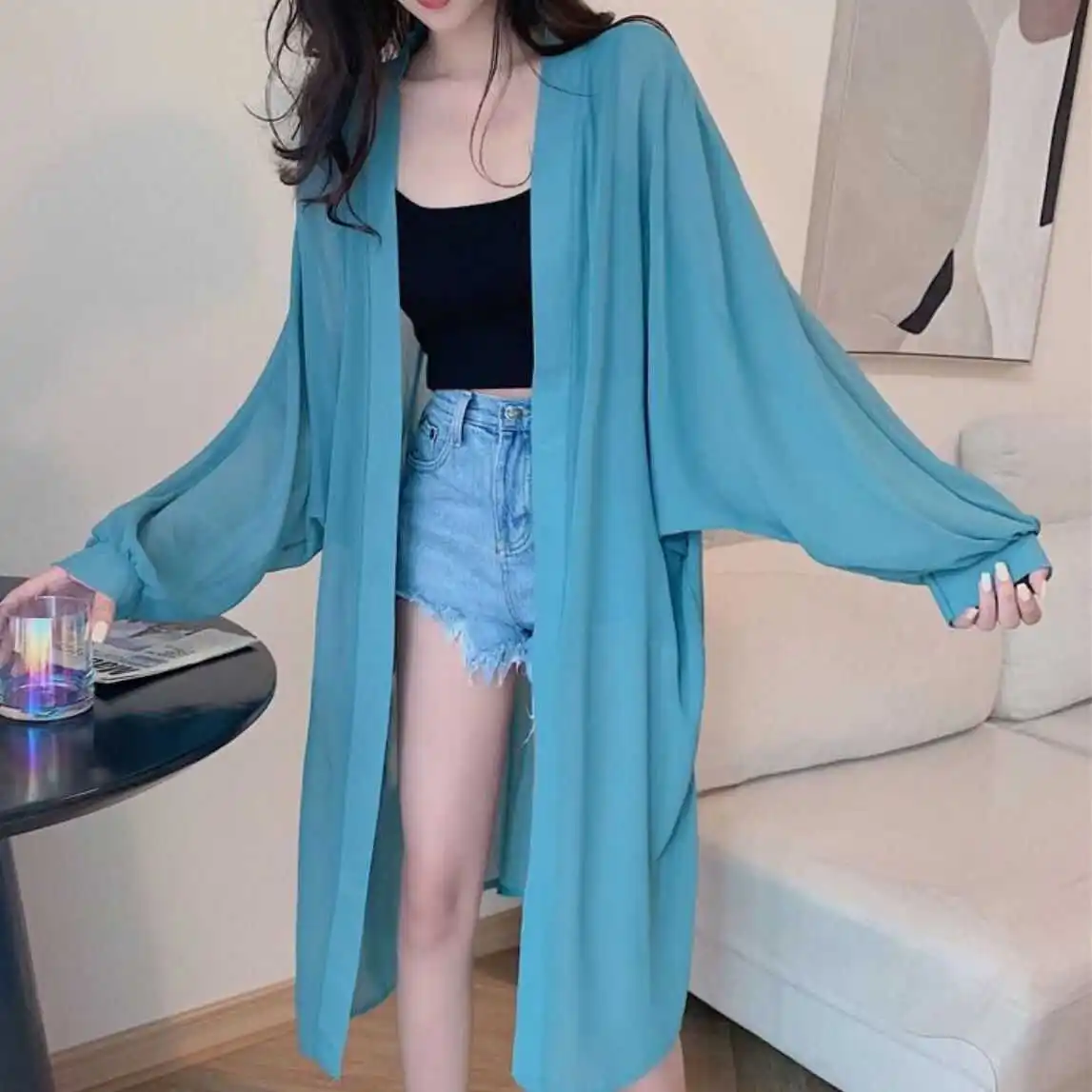 Ice Silk Sun Protection Ice Silk Cardigan Women's Summer New Hong Kong Style Mid-Length with Sling Air Conditioner Covering S...
Ice Silk Sun Protection Ice Silk Cardigan Women's Summer New Hong Kong Style Mid-Length with Sling Air Conditioner Covering S...