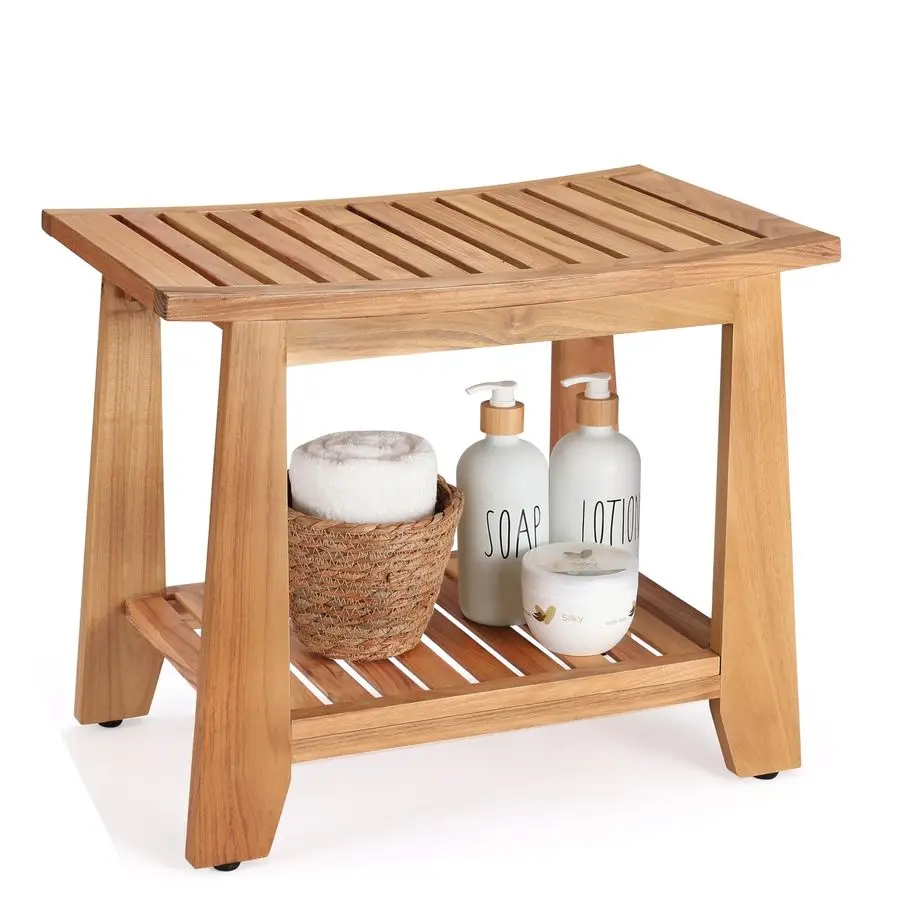Shower Bench Stool, 21 Waterproof Wood Spa Bath Bench with Storage Shelf, NonSlip Solid Teak Shower Seat Chair for Bathroom Insi
Shower Bench Stool, 21 Waterproof Wood Spa Bath Bench with Storage Shelf, NonSlip Solid Teak Shower Seat Chair for Bathroom Insi