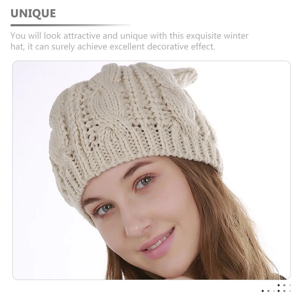 2Pcs Winter Hats Women Warm Knitted Beanie Cat Ears Design Acrylic Cotton Unisex Outdoor Daily Life Winter Clothes Matching
2Pcs Winter Hats Women Warm Knitted Beanie Cat Ears Design Acrylic Cotton Unisex Outdoor Daily Life Winter Clothes Matching