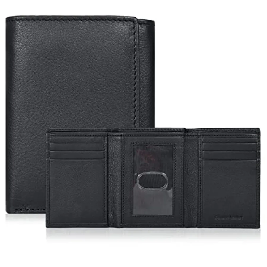 Tri fold Leather Wallet for Men with RFID Slim Wallets for Men with 1 ID and 6 Credit card slots Front Pocket Minimalist
Tri fold Leather Wallet for Men with RFID Slim Wallets for Men with 1 ID and 6 Credit card slots Front Pocket Minimalist