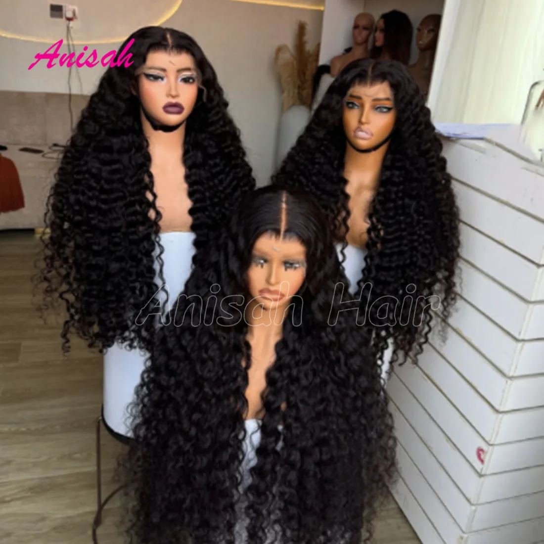 Glueless Deep Wave Curly Lace Front Human Hair Wig Natural Black Virgin Human Hair Preplucked Hairline Long Curly Lace Wigs
Glueless Deep Wave Curly Lace Front Human Hair Wig Natural Black Virgin Human Hair Preplucked Hairline Long Curly Lace Wigs