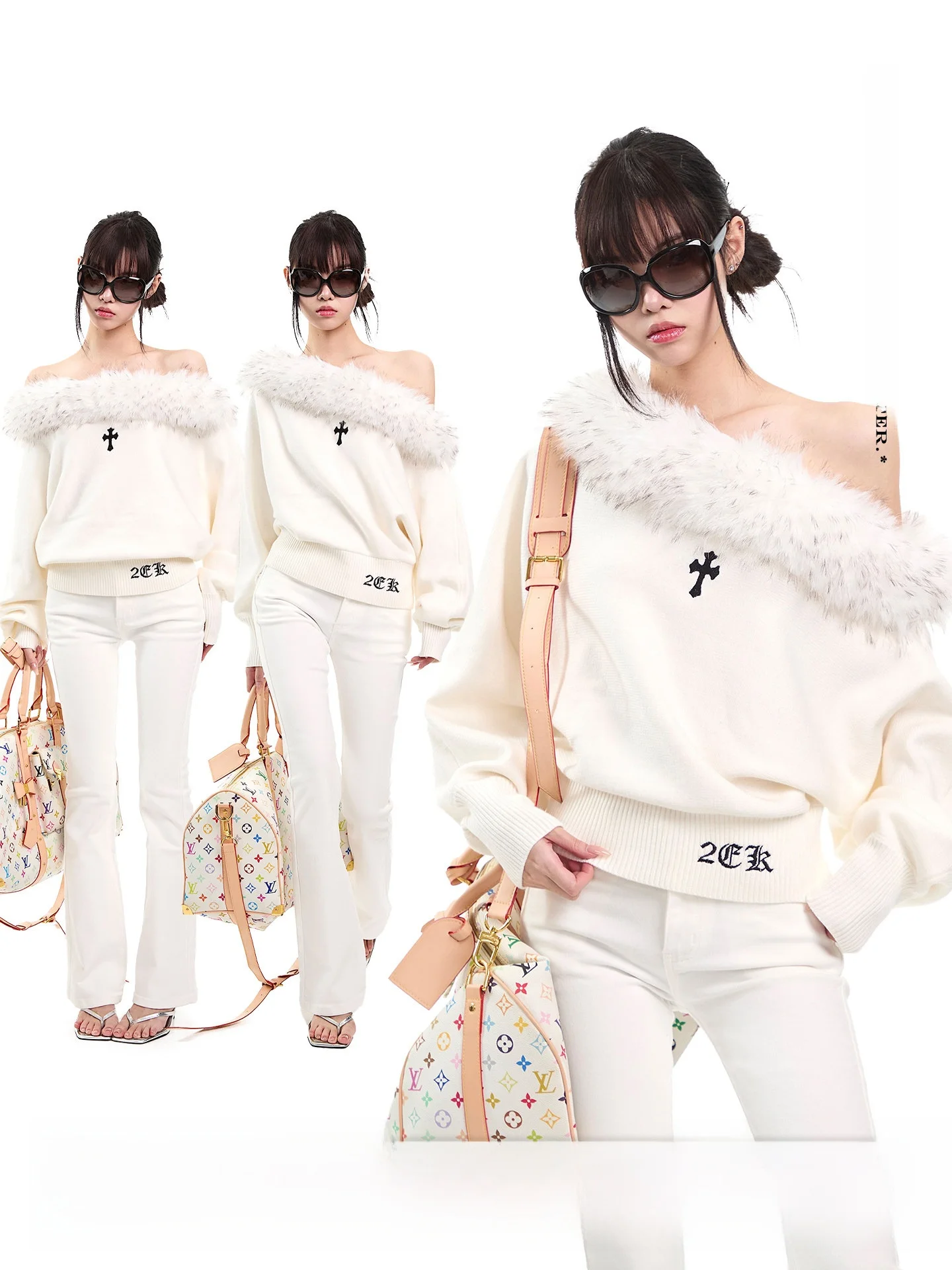 Белый вязаный свитер на одно плечо для женщин, осенне-зимний дизайн, с открытым плечом, длинный вязаный топ
Белый вязаный свитер на одно плечо для женщин, осенне-зимний дизайн, с открытым плечом, длинный вязаный топ