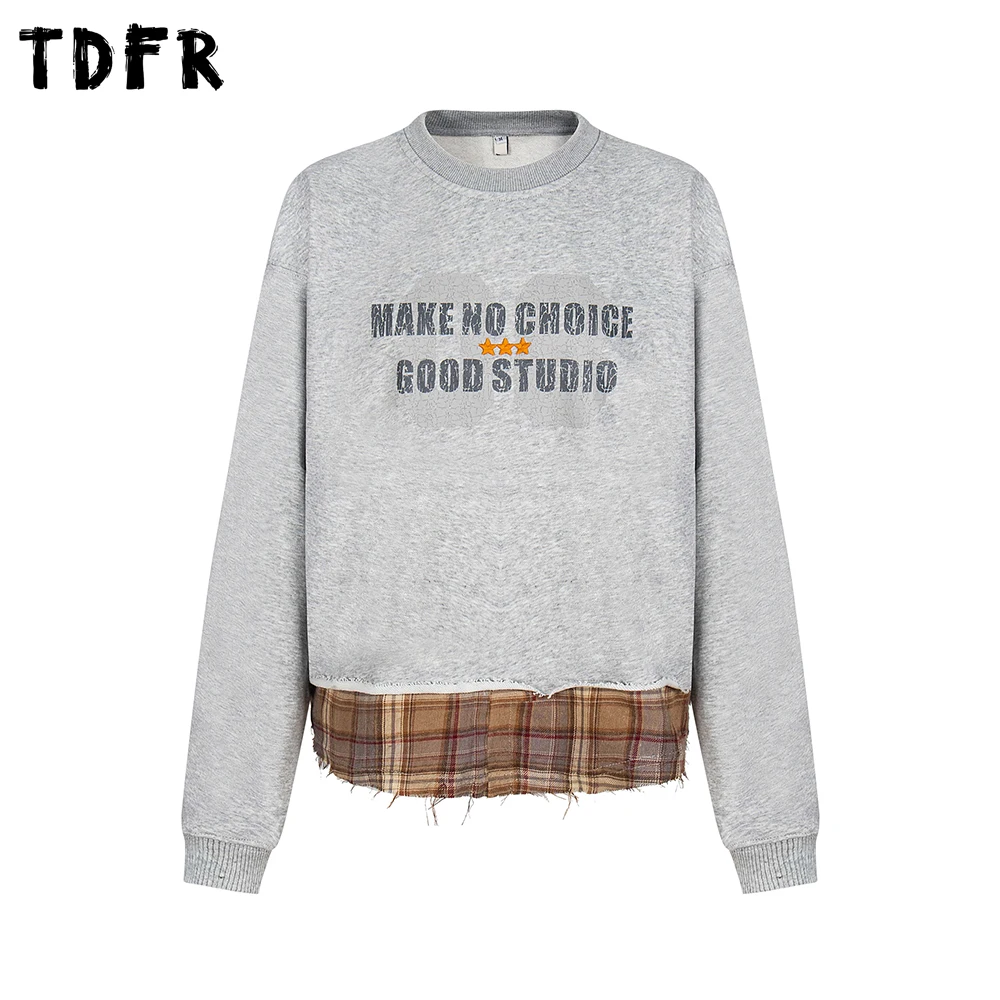 Letter Print Spliced Sweatshirts Mens Embroidery Retro Distressed Crew Neck Loose Long Sleeve Outerwear Man
Letter Print Spliced Sweatshirts Mens Embroidery Retro Distressed Crew Neck Loose Long Sleeve Outerwear Man