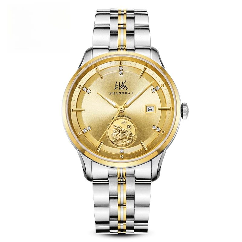 Shanghai Watch Men's and Women's Domestic 24K Full Gold Pixiu Luxury Gold Diamond Mechanical Watch
Shanghai Watch Men's and Women's Domestic 24K Full Gold Pixiu Luxury Gold Diamond Mechanical Watch