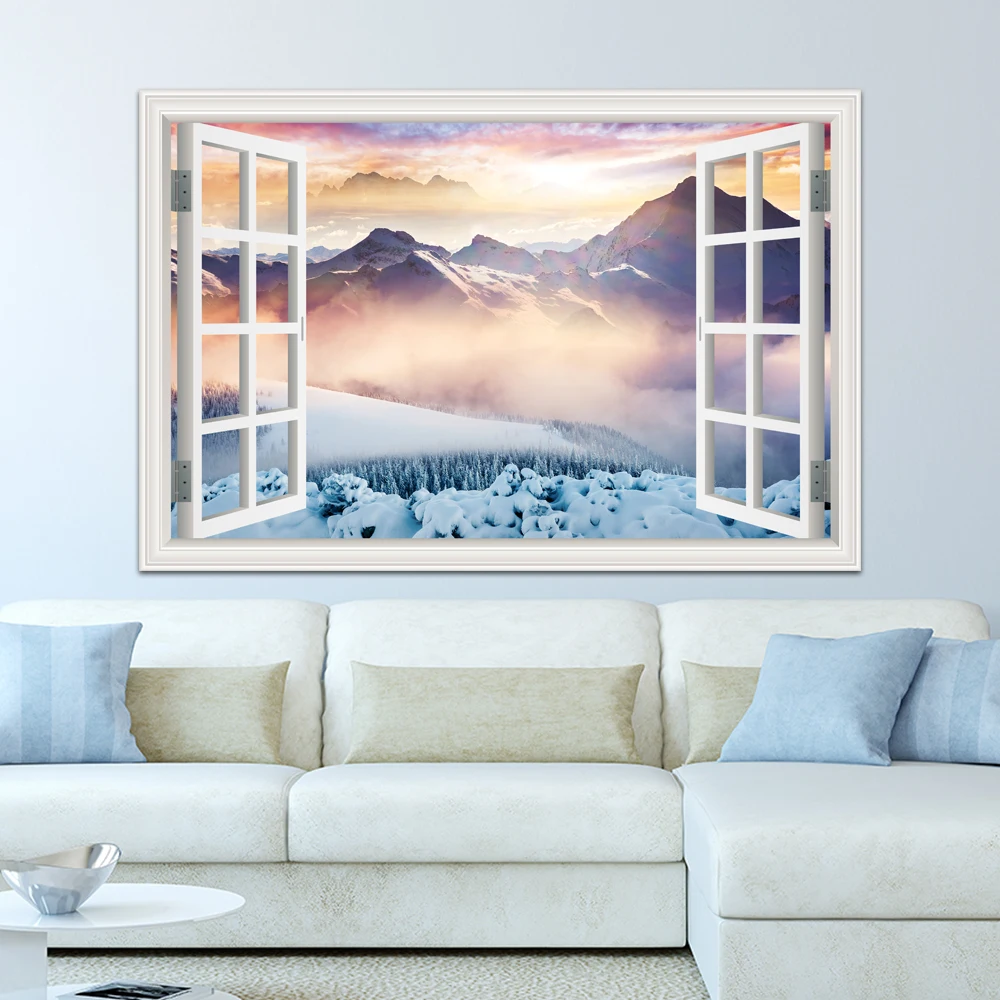 Wallpaper Decals Art Window View Decorative Stickers Snow Mountain Winter Natural Landscape Furniture Stickers Wallpaper
Wallpaper Decals Art Window View Decorative Stickers Snow Mountain Winter Natural Landscape Furniture Stickers Wallpaper