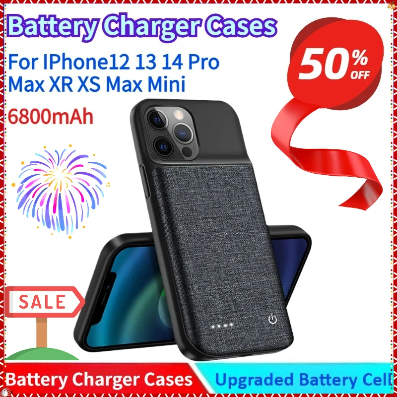 Brand New Battery Charger Case 6800mAh for IPhone 13 14 Pro Max XR Max Mini Charging Cover Back Clip Battery Portable Power Bank
Brand New Battery Charger Case 6800mAh for IPhone 13 14 Pro Max XR Max Mini Charging Cover Back Clip Battery Portable Power Bank
