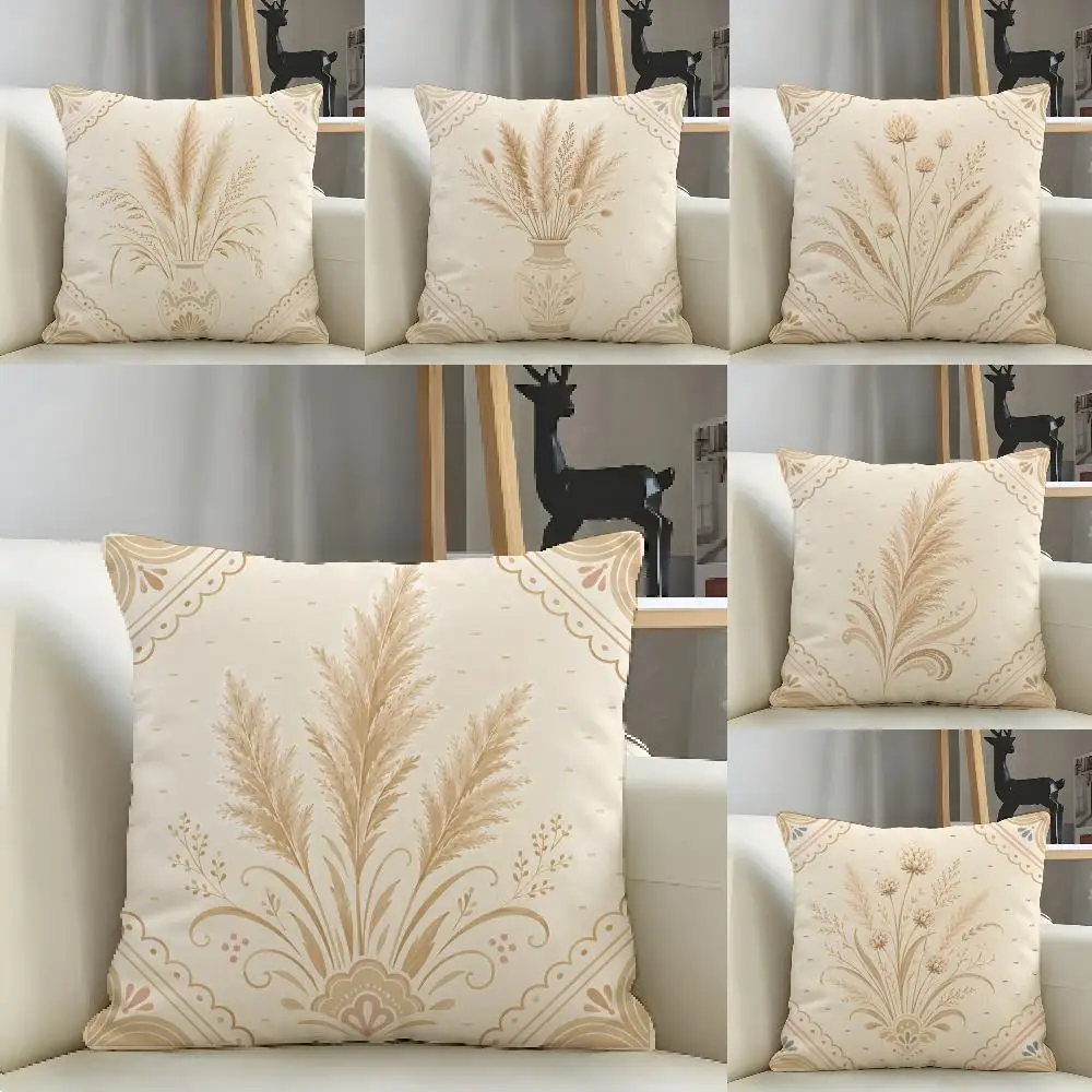 Pampas Botanical Grass Nordic Sea Beach Cushion Cover Natural Linen Organic Fabric Double-Sided Printing Breathable For Decor
Pampas Botanical Grass Nordic Sea Beach Cushion Cover Natural Linen Organic Fabric Double-Sided Printing Breathable For Decor