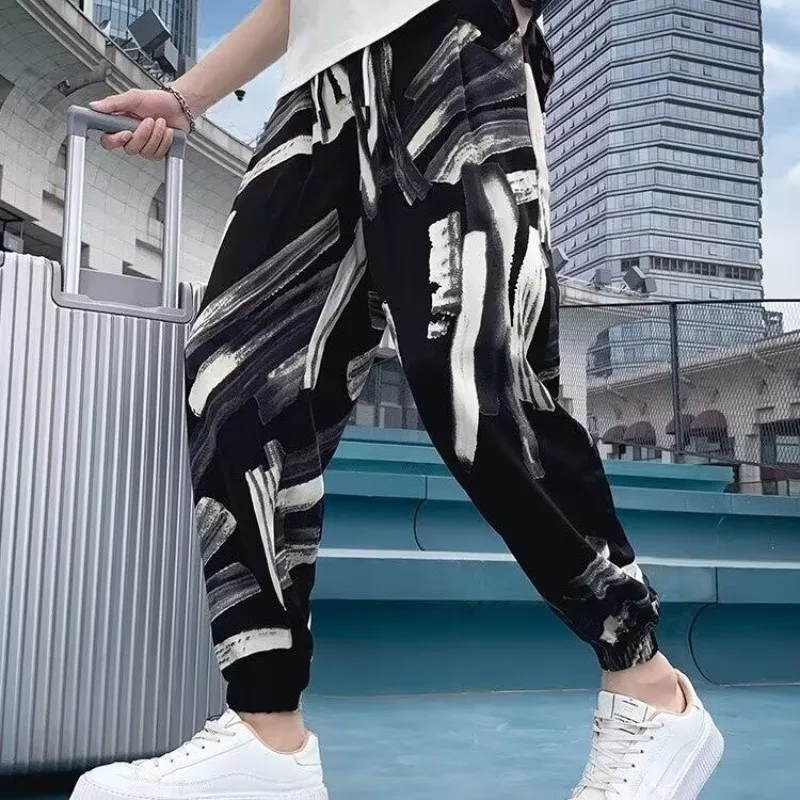 Мужская летняя одежда для бега, летние брюки, мужские бегуны, брюки из ледяного шелка, спортивные штаны большого размера, популярная корейская одежда, толстовка
Мужская летняя одежда для бега, летние брюки, мужские бегуны, брюки из ледяного шелка, спортивные штаны большого размера, популярная корейская одежда, толстовка