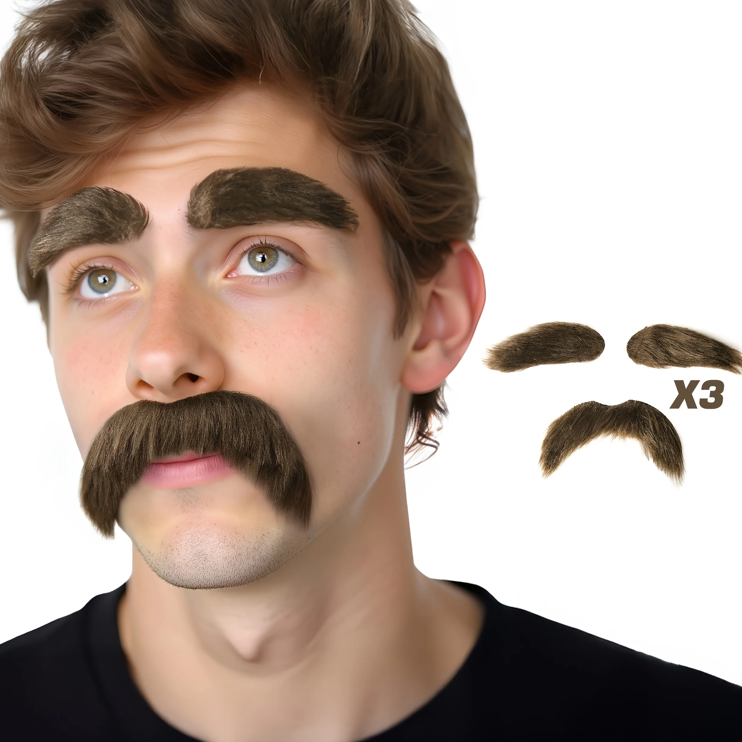 Reusable Self-Adhesive Fake Beard and Mustache Adhesive Kit, Realistic Disguise Facial Hair Prop for Cosplay Masquerade Party
Reusable Self-Adhesive Fake Beard and Mustache Adhesive Kit, Realistic Disguise Facial Hair Prop for Cosplay Masquerade Party