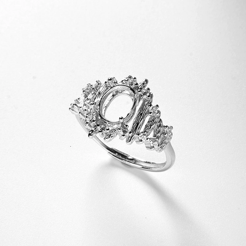 925 Sterling Silver Women Ring Brilliant Engagement Wedding 6x8mm Oval Cut Cabochon Semi Mount Ring Setting Cubic Zirconia
925 Sterling Silver Women Ring Brilliant Engagement Wedding 6x8mm Oval Cut Cabochon Semi Mount Ring Setting Cubic Zirconia