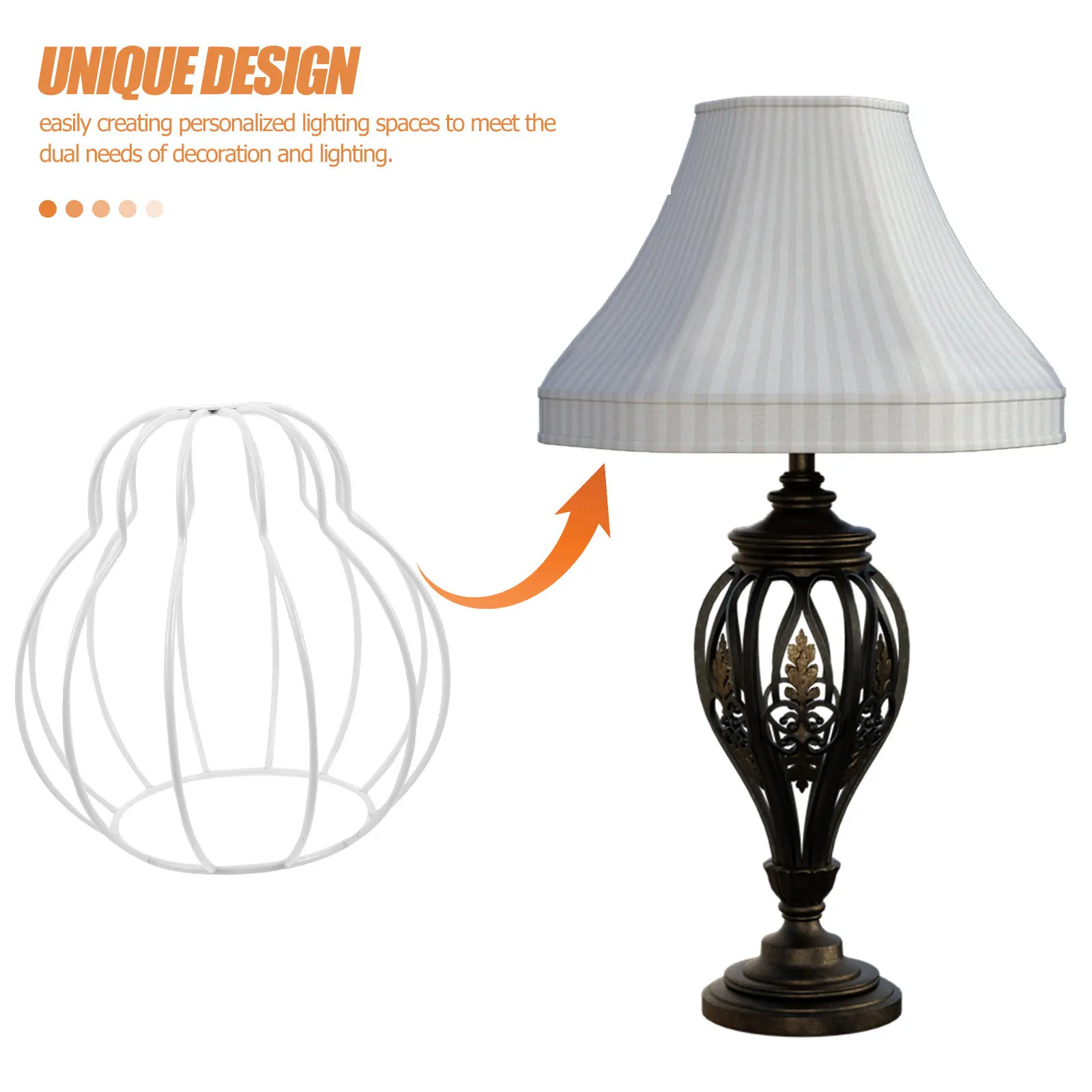 Light Bulb Cage DIY Pendant Light Frame Metal Wire Hollow Gourd Lampshade Industrial Style Hanging Lamp Wire Cage Guard
Light Bulb Cage DIY Pendant Light Frame Metal Wire Hollow Gourd Lampshade Industrial Style Hanging Lamp Wire Cage Guard