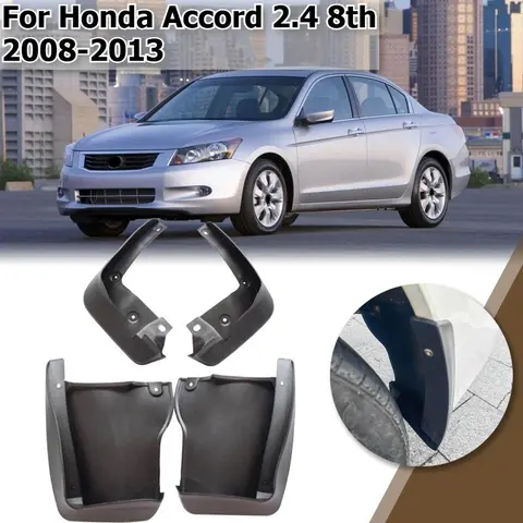 Mudflaps Mudguards Fit for Honda Accord 2008-2013 2.4 8th Mudguards Tire Fenders Mud Flaps Wheel Guards Accessories 4x Tyre