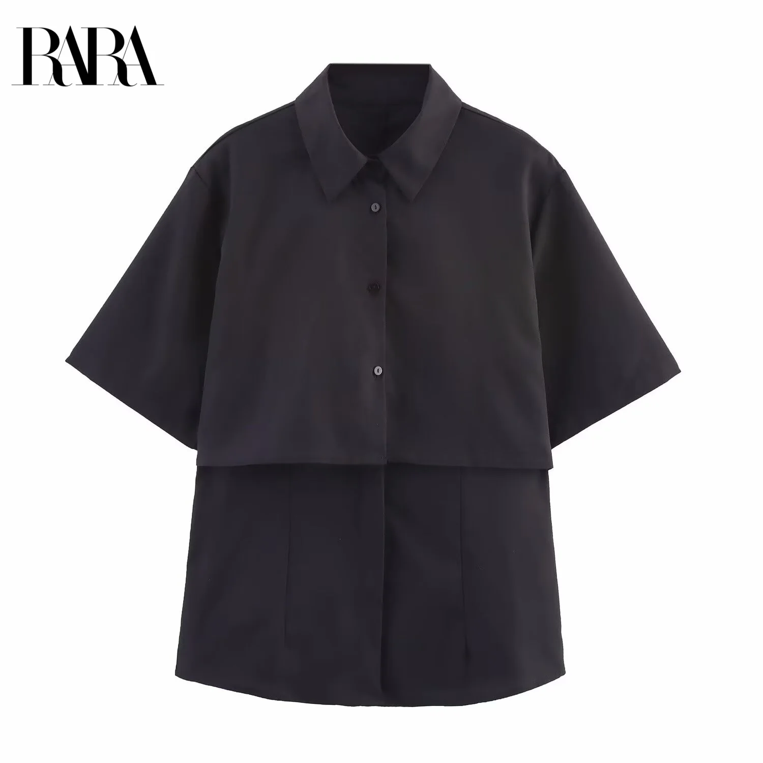 RARA2025 Summer New Arrivals Women's Short-sleeved Lapel Double-layer Button Design Sense Casual All-match Commuter Shirt
RARA2025 Summer New Arrivals Women's Short-sleeved Lapel Double-layer Button Design Sense Casual All-match Commuter Shirt