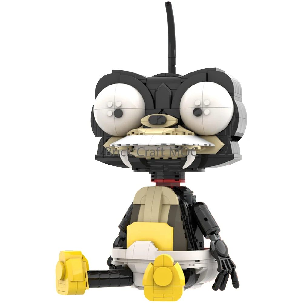 MOC Cute Alien Pet Building Blocks Set - Black/Yellow Cartoon Creature Model Kit for Animation Fans
MOC Cute Alien Pet Building Blocks Set - Black/Yellow Cartoon Creature Model Kit for Animation Fans