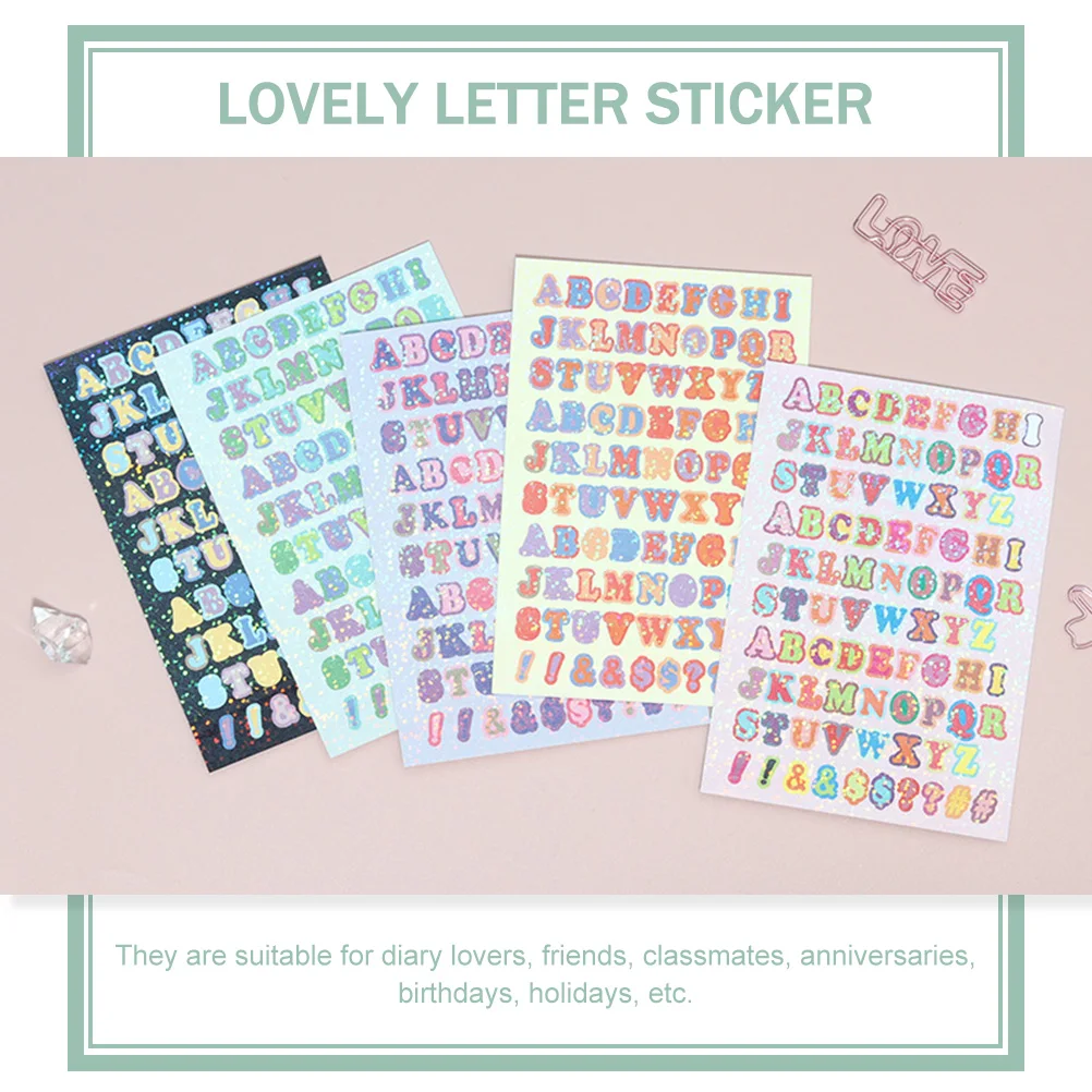 15 Sheets Glitter Letter Stickers for Scrapbooking Self Letter Stickers Adhesive Decorative DIY Supplies
15 Sheets Glitter Letter Stickers for Scrapbooking Self Letter Stickers Adhesive Decorative DIY Supplies