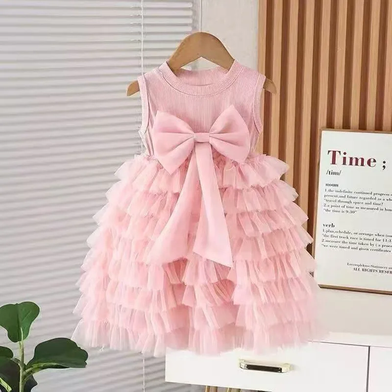 2026 New Summer Girls Sleeveless Bow Dress Children's Mesh Cake Skirt European and American Versatile Fluffy Long Dress 90-150CM
2026 New Summer Girls Sleeveless Bow Dress Children's Mesh Cake Skirt European and American Versatile Fluffy Long Dress 90-150CM