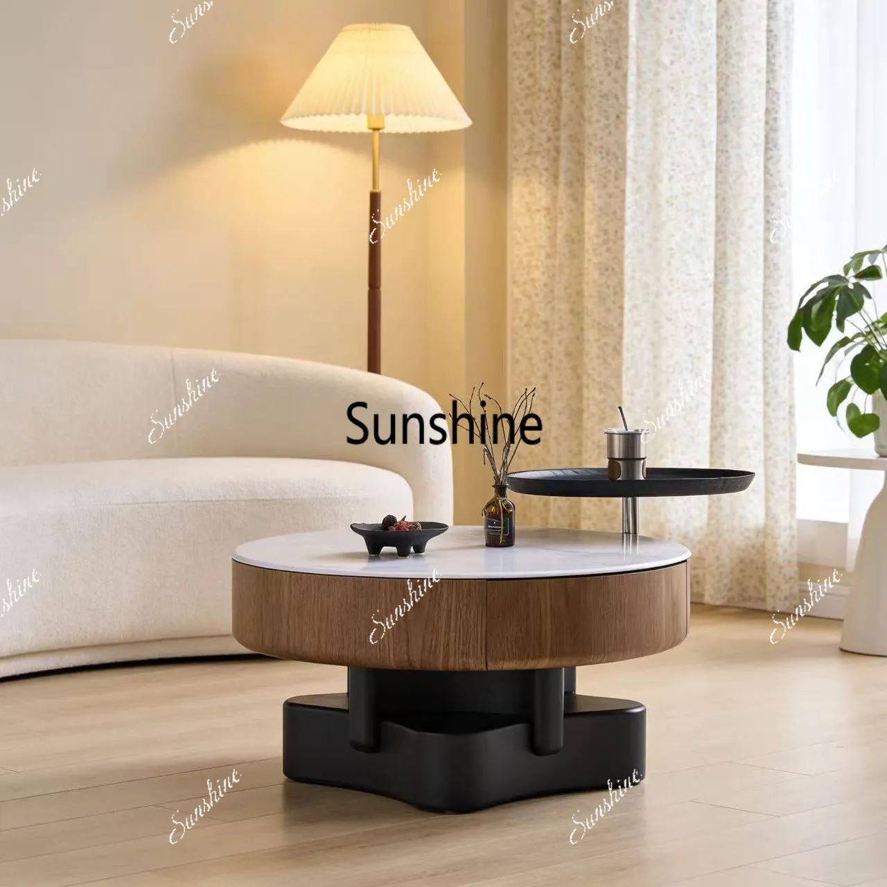 Modern minimalist medieval wabi-sabi wind round coffee table double-layer niche coffee table combination
Modern minimalist medieval wabi-sabi wind round coffee table double-layer niche coffee table combination