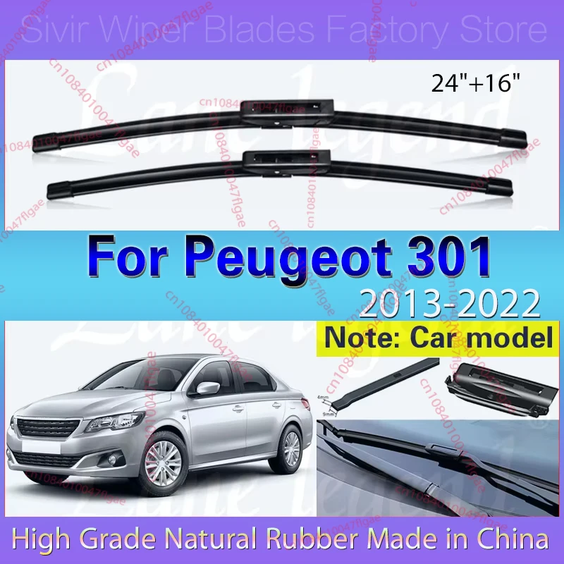Windshield Windscreen Wiper Blades For Peugeot 301 2013 - 2022 2021 2020 Soft Rubber Front Window Wiper Car Accessories 24"+16"
Windshield Windscreen Wiper Blades For Peugeot 301 2013 - 2022 2021 2020 Soft Rubber Front Window Wiper Car Accessories 24"+16"