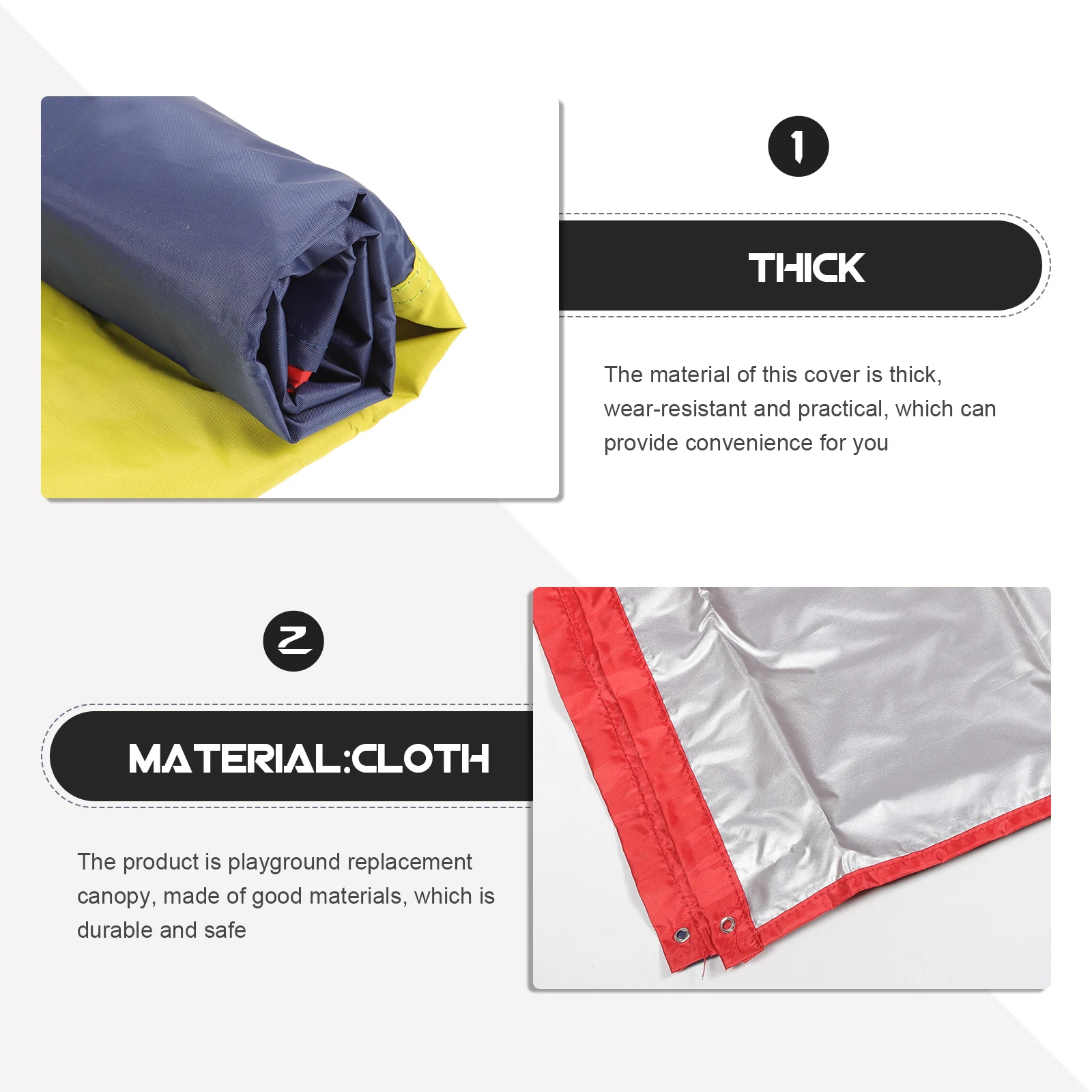 Waterproof Sunshade Swing Set Canopy Replacement Playground Outdoor Playset Cover Cloth Rainproof
Waterproof Sunshade Swing Set Canopy Replacement Playground Outdoor Playset Cover Cloth Rainproof