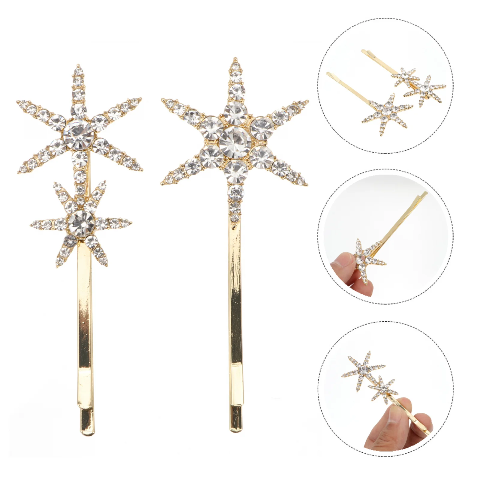 2 Pcs Rhinestones Hairpin Set Golden Elegant Women Barrette Party Wedding Festival Outfits Accessories Hair
2 Pcs Rhinestones Hairpin Set Golden Elegant Women Barrette Party Wedding Festival Outfits Accessories Hair