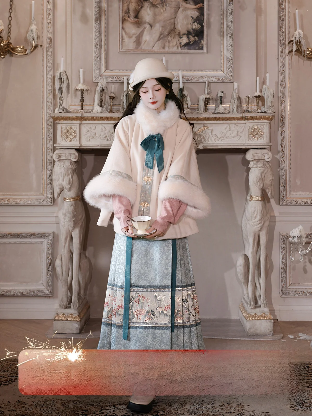 Original Ming Dynas Sle Women's Hanfu Set ort irt Cowl Ne Cloak Face Skirt Autumn Winter Faion Traditional ...
Original Ming Dynas Sle Women's Hanfu Set ort irt Cowl Ne Cloak Face Skirt Autumn Winter Faion Traditional ...