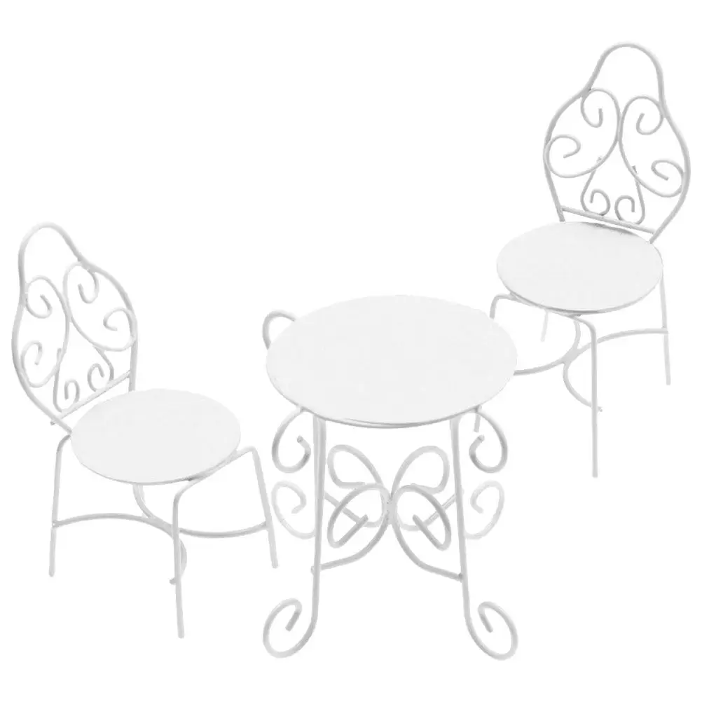 1Set Mini Iron Outdoor Table Chairs Tea Table Chair Set Elegant Garden Patio Furniture Miniature Landscape Decor Micro Furniture
1Set Mini Iron Outdoor Table Chairs Tea Table Chair Set Elegant Garden Patio Furniture Miniature Landscape Decor Micro Furniture